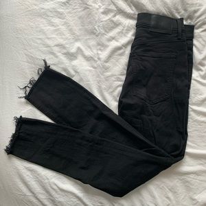 Aritzia Denim Forum Black Lola high crop jeans